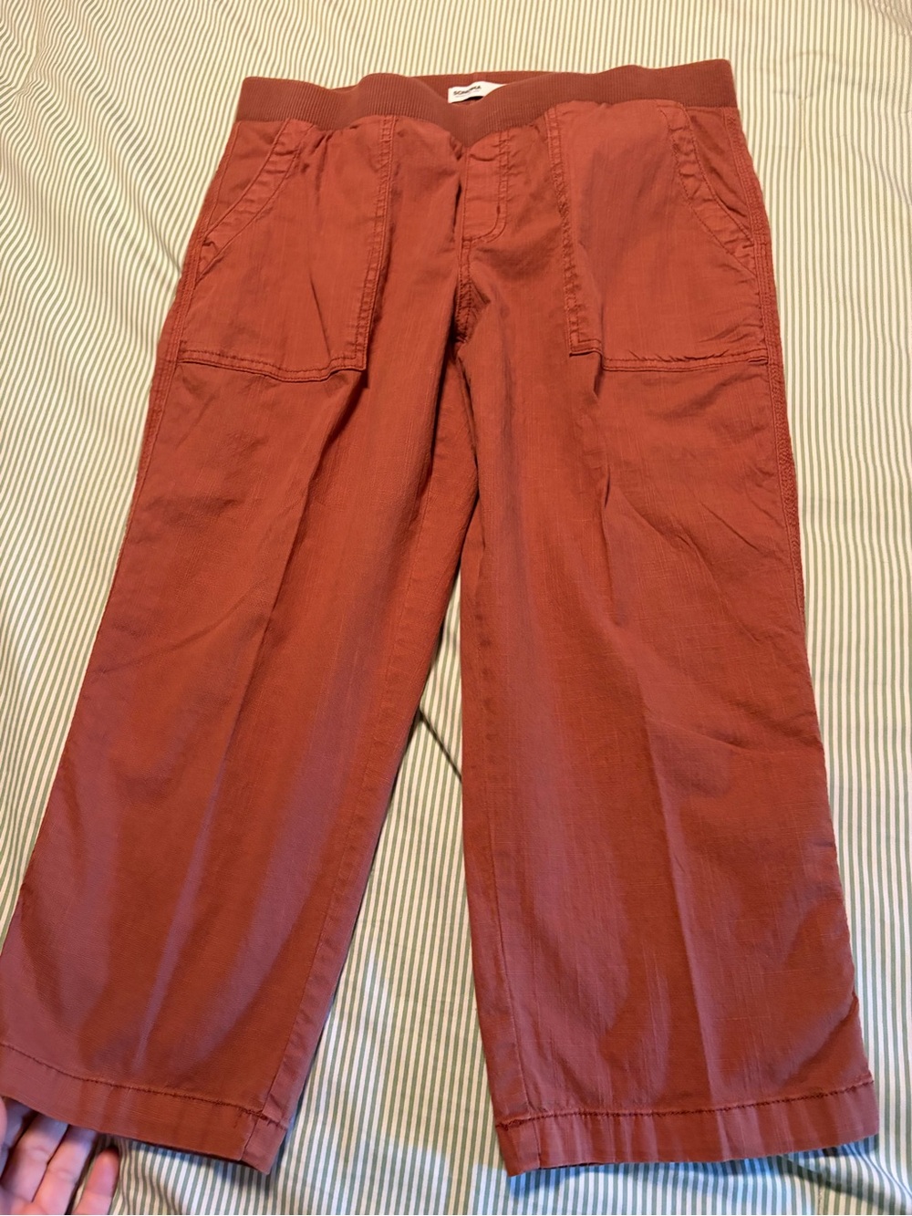 Sonoma Brick rust Wide-Leg Capris with Elastic Waist